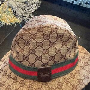 Gucci Brown Monogram Hat